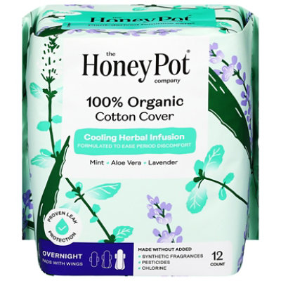 The Honey Pot Organic Herbal Pad Overnight - EA - Image 3