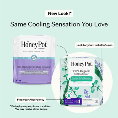 The Honey Pot Organic Herbal Pad Overnight - EA - Image 2