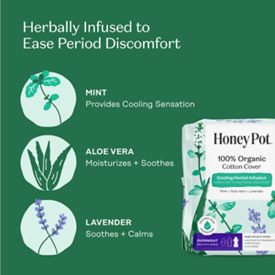 The Honey Pot Organic Herbal Pad Overnight - EA - Image 5