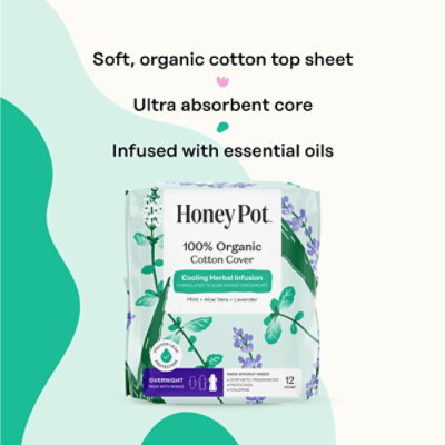 The Honey Pot Organic Herbal Pad Overnight - EA - Image 3