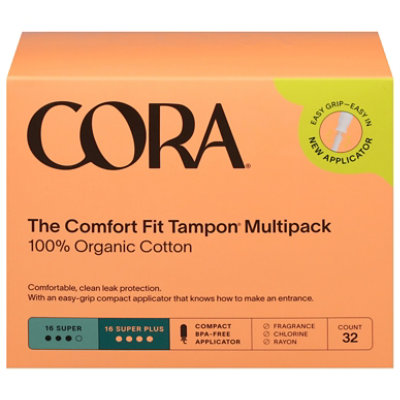 Cora Organic Tampons Super/super - 32 CT - Image 1