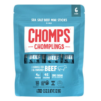 Chomplings Sea Salt Beef Stick 6ct - 6 CT - Image 1