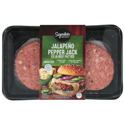 Signature Select Beef Patty Jalapeno Jack 21.32 Oz - 21.32 OZ