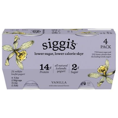 Siggi's Low Fat Vanilla Yogurt 4pk - 4-5.3 OZ - Image 3