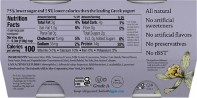 Siggi's Low Fat Vanilla Yogurt 4pk - 4-5.3 OZ - Image 6