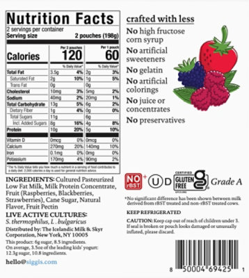 Siggi's Kids Low Fat Mix Berry Yog Pouches 4pk - 21.2 OZ - Image 5