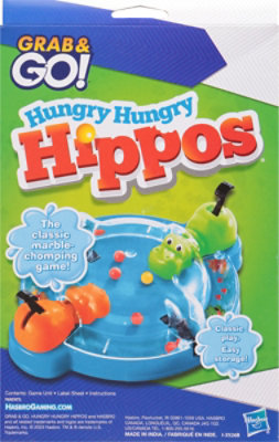 Hasbro Gaming Grab & Go! Hungry Hungry Hippos Game - Each - Image 4