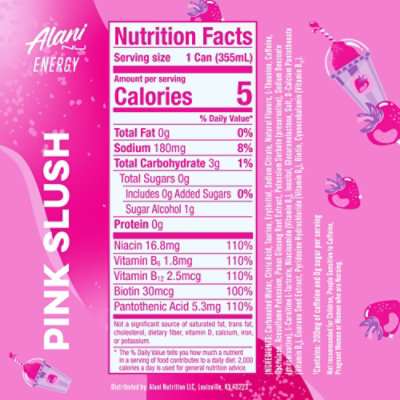Alani Nu Pink Slush Energy Drink - 12 Fl. Oz. - Image 2