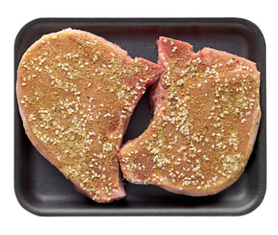 Pork Chop Bone In Sesame Ginger Seasoning - LB - Image 1