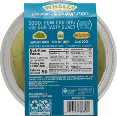 Wholly Guacamole Restaurant Style Bowl - 7.5 OZ - Image 6