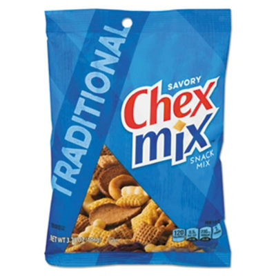 Advantus 3.75 oz Bag Chex Mix Traditional Flavor Trail Mix, 8 per Box - Image 1