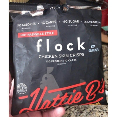 Flock 2.5 oz Chicken Skin Hattie Chips-Pack of 8 - Image 1