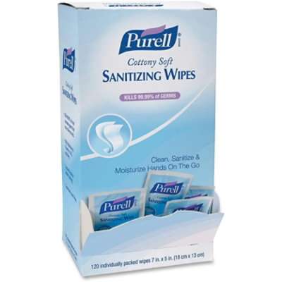 Gojo Industries Purell Cottony Soft Hand Sanitizing Wipes - Image 1