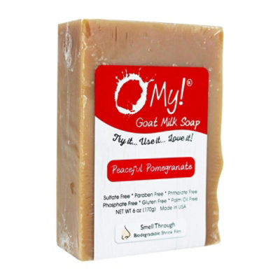O My 6 oz Goat Milk Peaceful Pomegranate Soap - Image 1