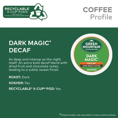 Green Mountain Coffee Roasters Dark Magic Decaf,10ct - 10 CT - Image 1