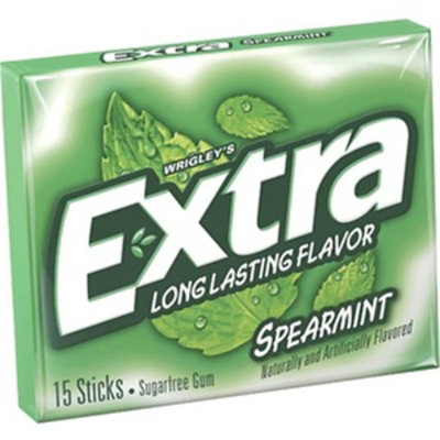 Wrigley Spearmint Flavored Chewing Gum-15 Stick-Pack of 10 - Image 1