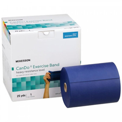 CanDo Heavy Exercise Resistance Band, Blue, 5 in. W x 25 yd. L - Image 1