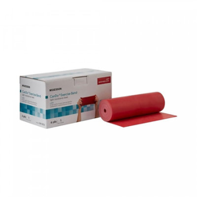 CanDo Light Exercise Resistance Band, Red, 5 in. W x 6 yd. L - Image 1