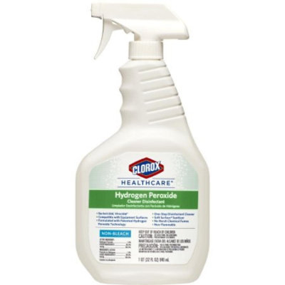 Clorox Healthcare Hydrogen Peroxide Disinfectant Cleaner, Unscented, 32 oz., Liquid, Spray Bottle, 9 Count - Image 1