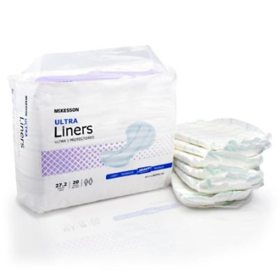McKesson Ultra Liners, Adult, Unisex, Disposable, Polymer Core, Heavy Absorbency, 27.2 Inch Length - 20 Count, Bag - Image 1