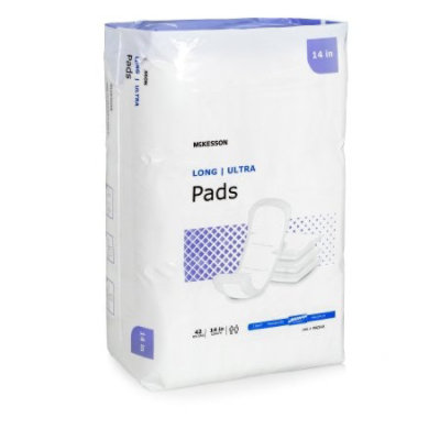 McKesson Ultra Pads, Unisex, Disposable, White, Heavy Absorbency, 14.5 In. Length, 168 Count - Image 2