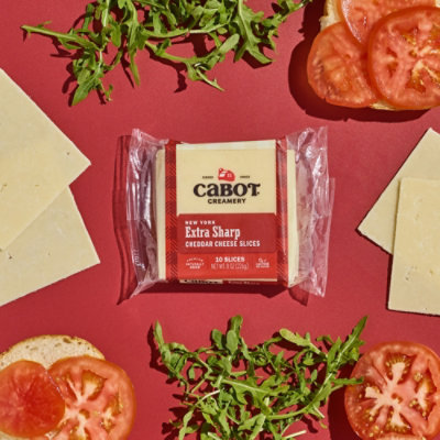 Cabot NY Extra Sharp Cheddar Cheese Slices - 8 Oz - Image 2