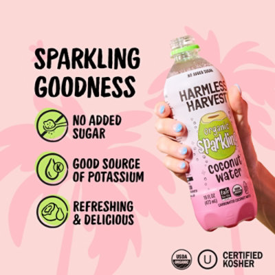 Harmless Harvest Organic Sparkling Coconut Water - 16 Fl. Oz. - Image 4