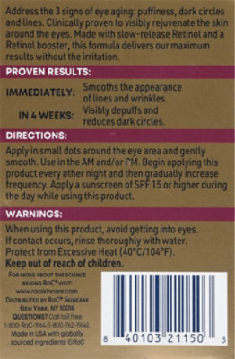 Roc Retinol Correxion Line Smoothing Eye Cream 0.25 O - 0.25 FZ - Image 4