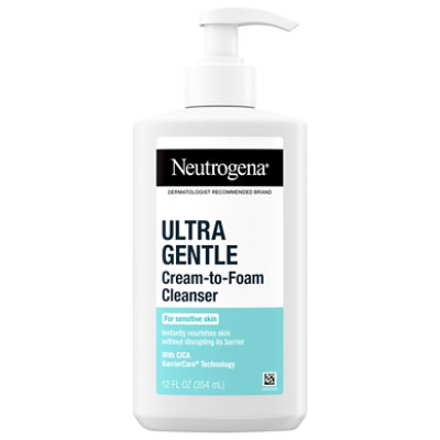 Neutrogena Ultra Gentle Cream To Foam Cleanser 12 Floz - 12 FZ - Image 3