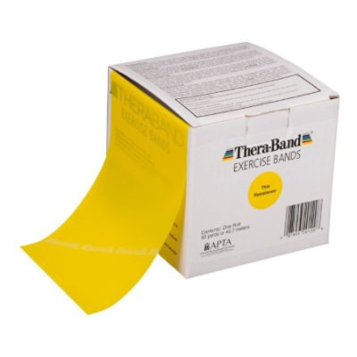 Exercise Resistance Band TheraBand Yellow 6 Inch X 50 Yard X-Light Resistance - Image 2