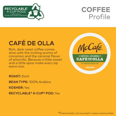 Mccafe Cafe Styles Of Latin America Cafe De Olla, Keurig Single Serve K-cup Coffee Pods 10 Count - 10 CT - Image 2