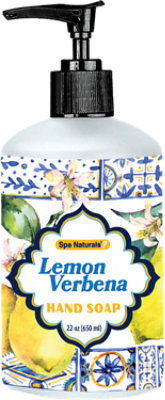 Spa Naturals Lemon Verbena Hand Soap - 22 OZ - Image 1