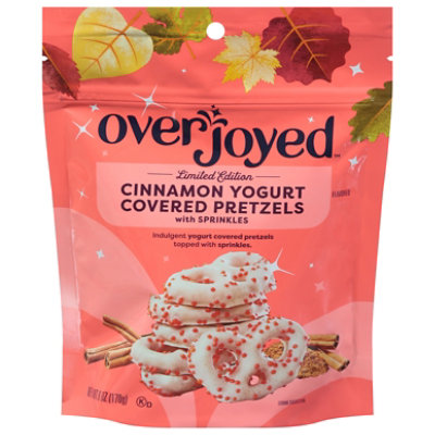 Overjoyed Yogurt Covered Cinnamon Pretzels with Sprinkles - 6 Oz - Image 1