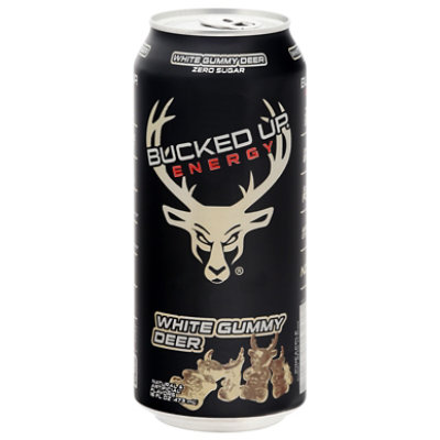 Bucked Up Energy White Gummy Deer 16fz - 16 FZ - Image 2