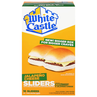 White Castle Jalapeno Cheeseburger Slider 16ct 29.28 Oz - 29.28OZ - Image 1