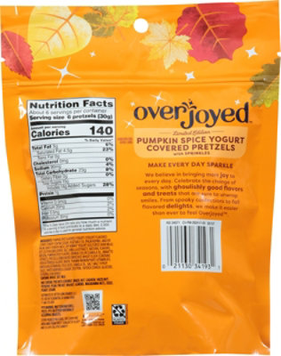 Overjoyed Yogurt Covered Pumpkin Spice Pretzels with Sprinkles - 6 Oz - Image 5