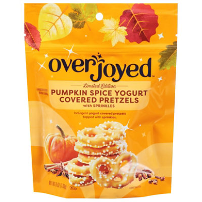 Overjoyed Yogurt Covered Pumpkin Spice Pretzels with Sprinkles - 6 Oz - Image 1