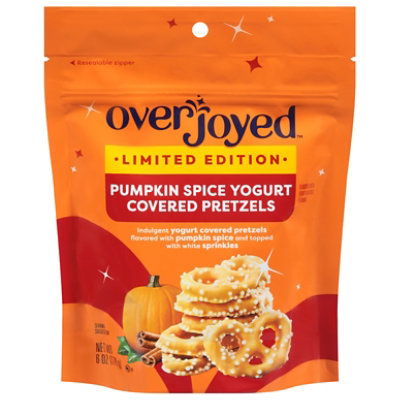 Overjoyed Yogurt Covered Pumpkin Spice Pretzels with Sprinkles - 6 Oz - Image 1