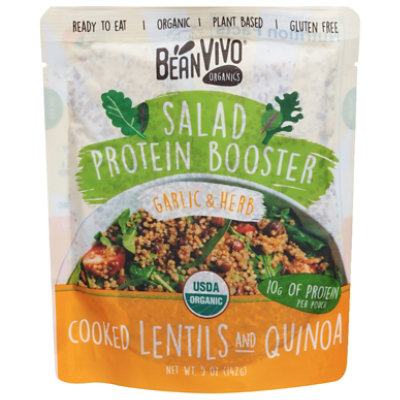 Beanvivo Cooked Lentils & Quinoa Salad Protein Booster Garlic & Herb - 5 OZ - Image 3