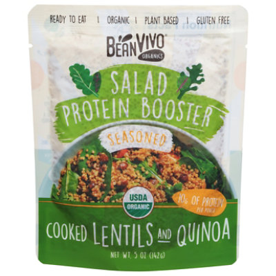 Beanvivo Cooked Lentils & Quinoa Salad Protein Booster Seasoned - 5 OZ - Image 3