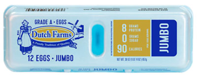 Dutch Farms Jumbo A Eggs 1 Dozen - 12 Count - Image 1