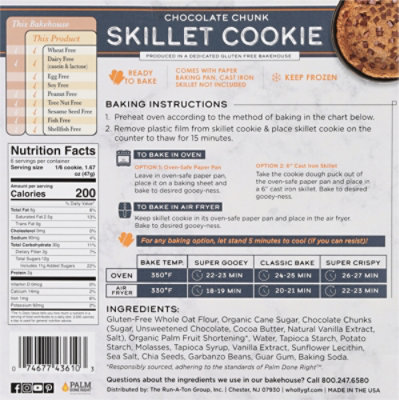 Wholly Wholesome Cookie Skillet Chocolate Chunk - 10 OZ - Image 6