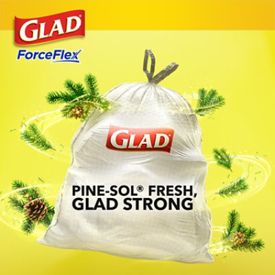 Glad Forceflex Tall Kitchen Drawstring Trash Bags 13 Gallon Pine Sol Original Scent 110 Count - 110 CT - Image 4