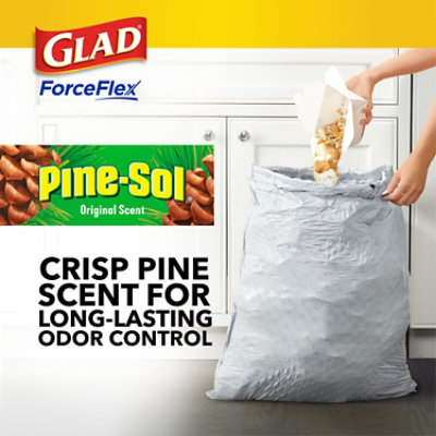 Glad Forceflex Tall Kitchen Drawstring Trash Bags 13 Gallon Pine Sol Original Scent 110 Count - 110 CT - Image 5