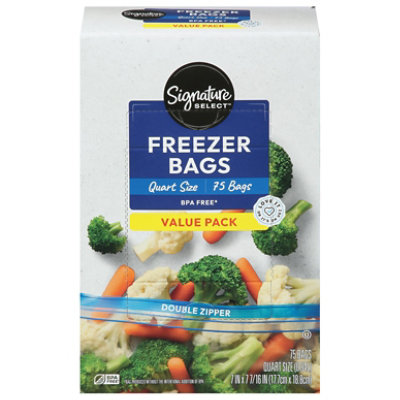 Signature Select Freezer Bags Quart Value Pack 75 Ct - 75 CT - Image 3