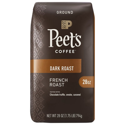 Peets Coffee French Roast Dark Roast Ground Coffee 28oz Bag - 28 OZ - Image 3