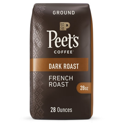 Peets Coffee French Roast Dark Roast Ground Coffee 28oz Bag - 28 OZ - Image 1