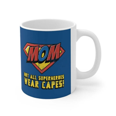 Onetify - Mom Super Hero Theme Mug 11oz - Image 1