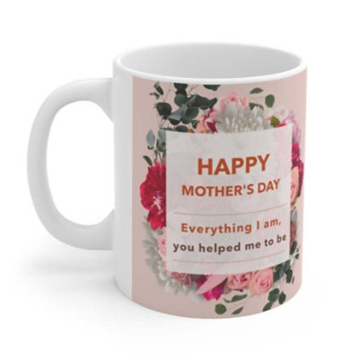 ONETIFY - Happy Mother's Day Floral Theme Mug 11oz - 1 Pack - Image 2
