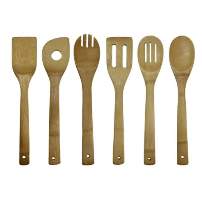 Oceanstar - 7 Piece Bamboo Cooking Utensil Set - 1 Pack - Image 2